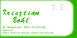 krisztian bohl business card