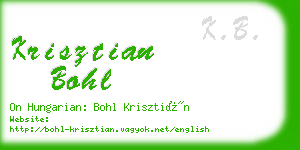 krisztian bohl business card